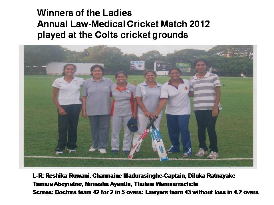 Winners of the Ladies Cricket